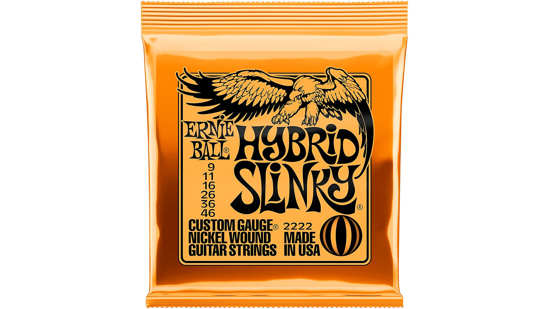 Ernie Ball EB2222 Hybrid Slinky Electric Guitar Strings 9 - 46