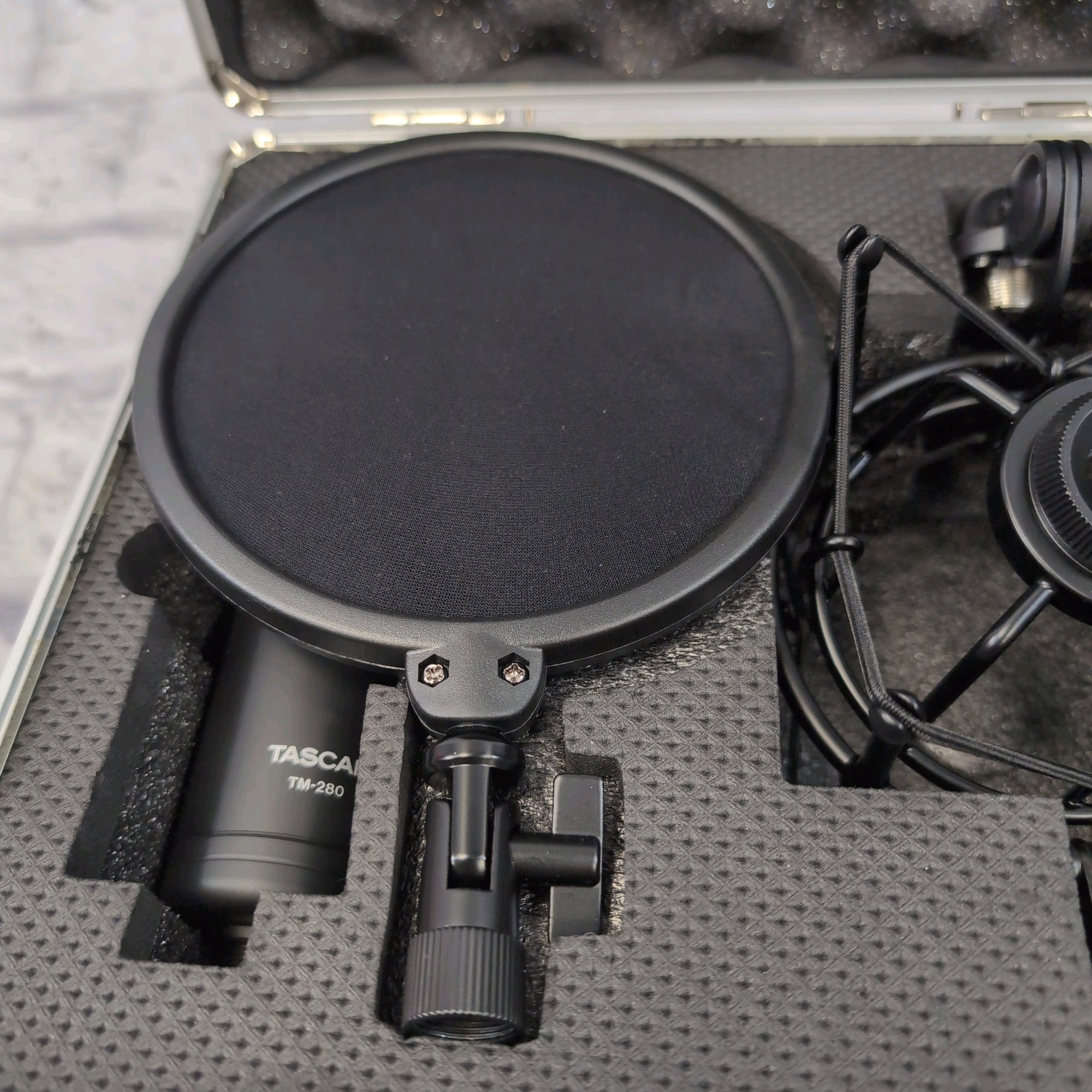 Tascam TM-280 Condenser Microphone with Shockmount and Case Microphone