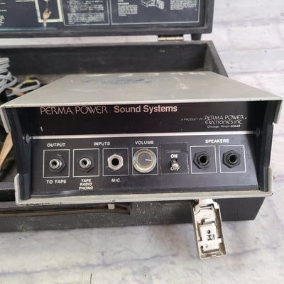 Vintage Perma Power Battery Powered Portable PA System