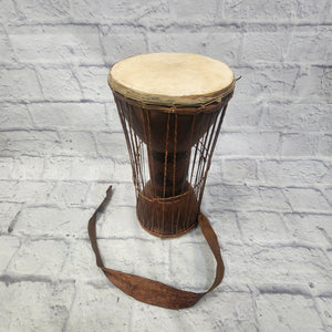 Unknown Hand Drum with Leather Strap