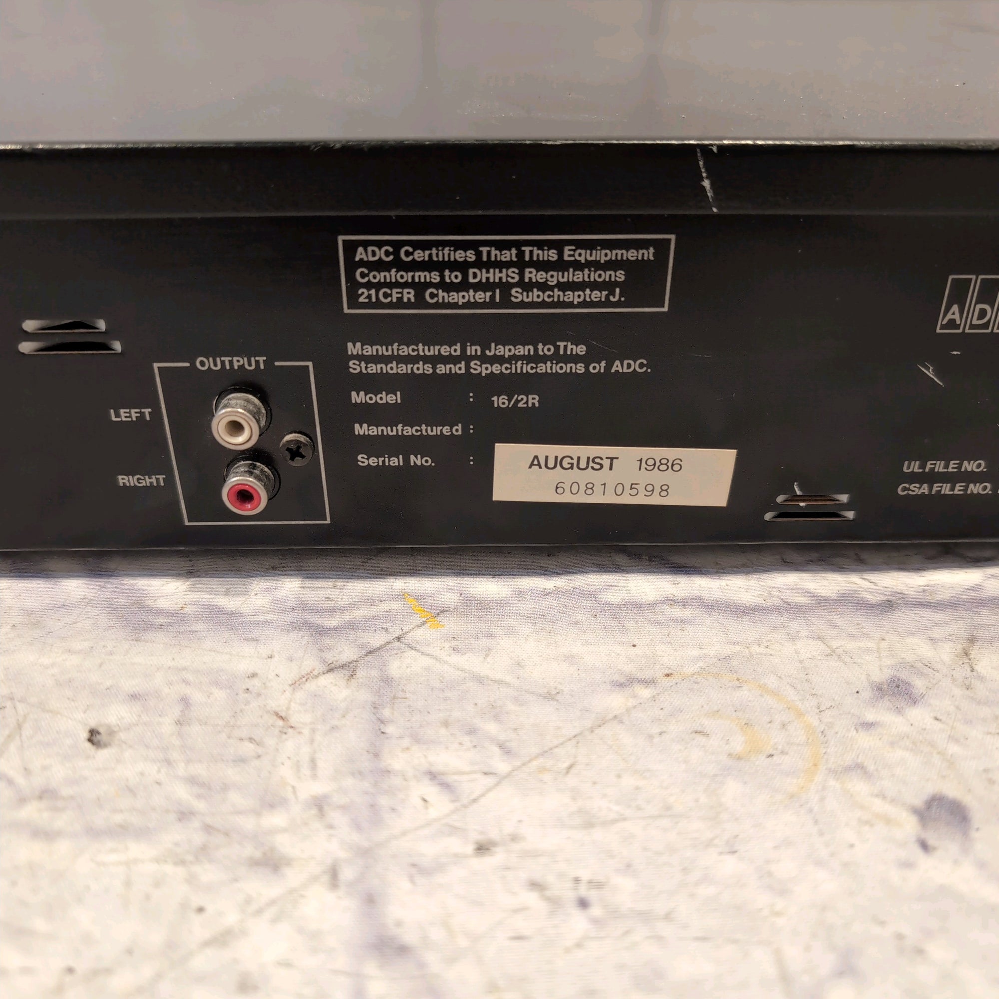 ADC 16/2R Component CD Player No Remote