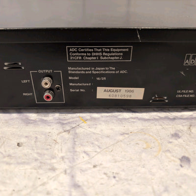 ADC 16/2R Component CD Player No Remote