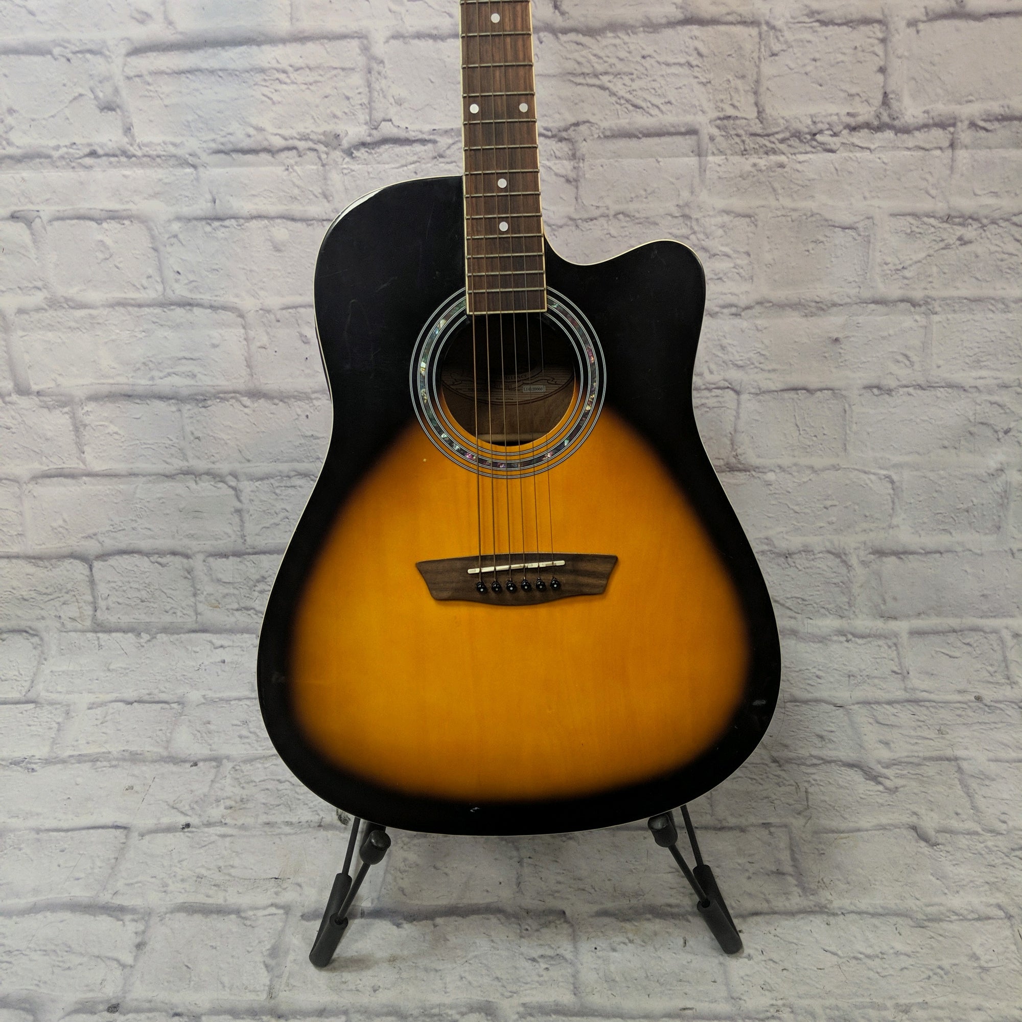 Washburn WA90CE VSB Cutaway Dreadnaught Acoustic Guitar