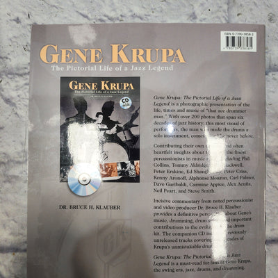 Alfred Gene Krupa The Pictorial Life of a Jazz Legend Book with CD