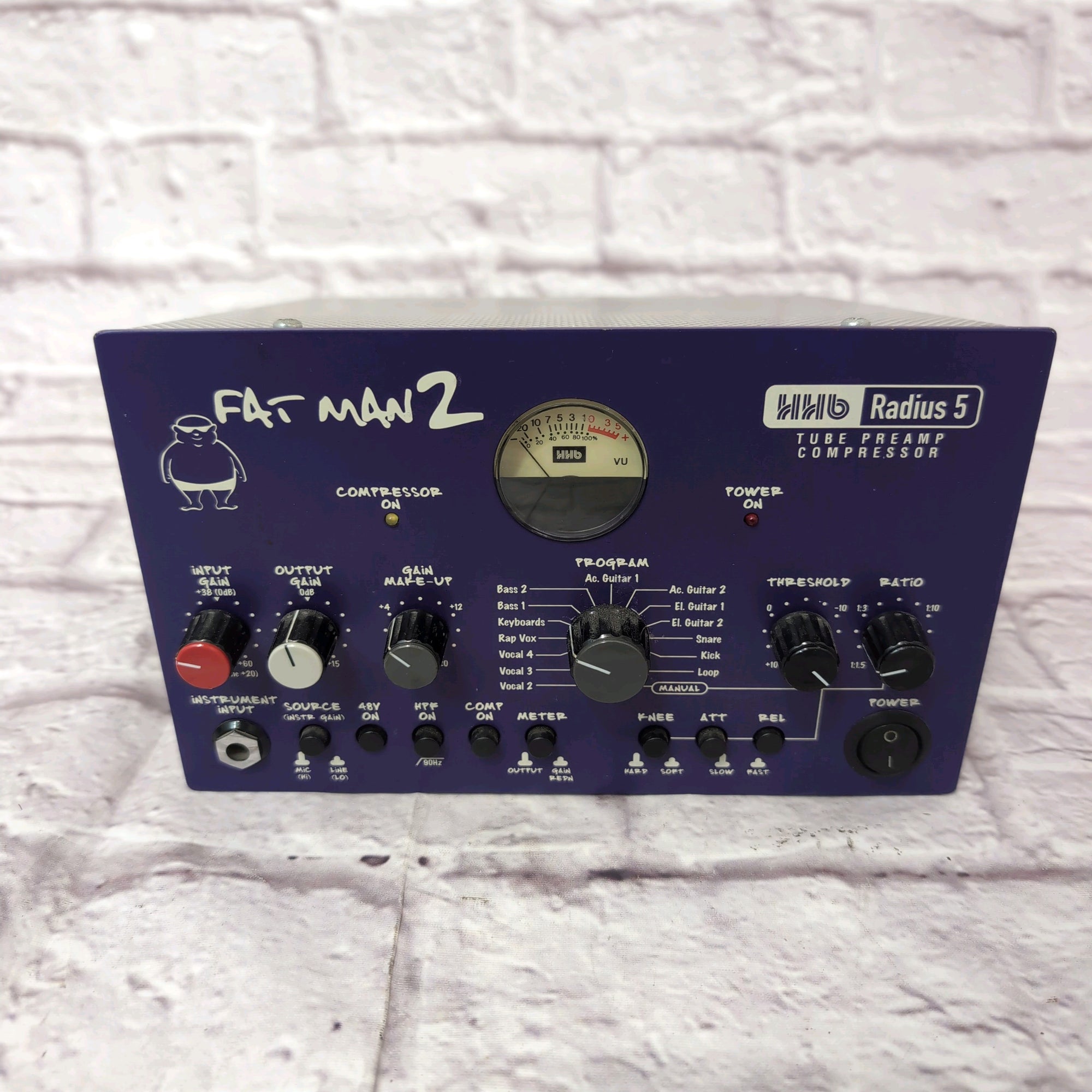 動作品 HHB Radius 5 FAT MAN 2 コンプレッサー 真空管 HHB Radius 5 Fat Man 2 Tube Preamp - Evolution Music