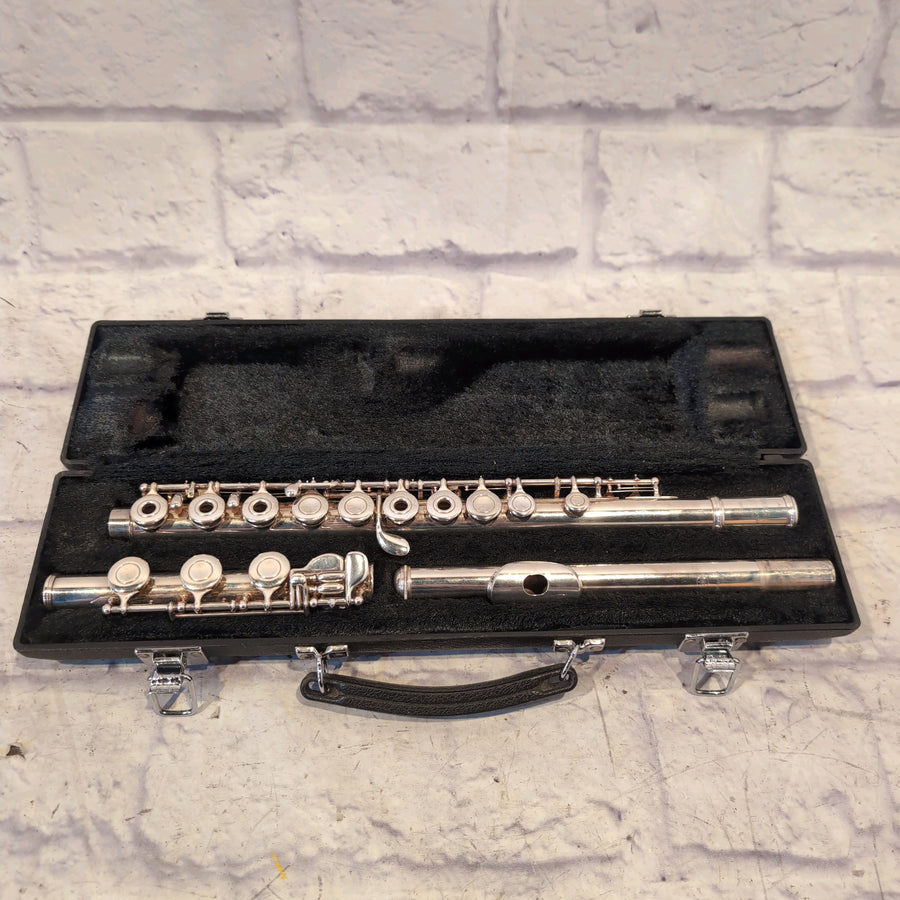 Yamaha Model YFL-385 II Flute Silver Head Open Hole Low B