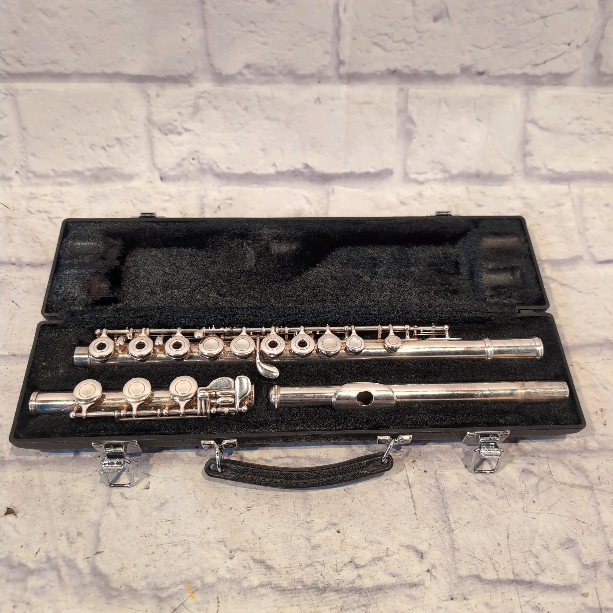 Yamaha Model YFL-385 II Flute Silver Head Open Hole Low B