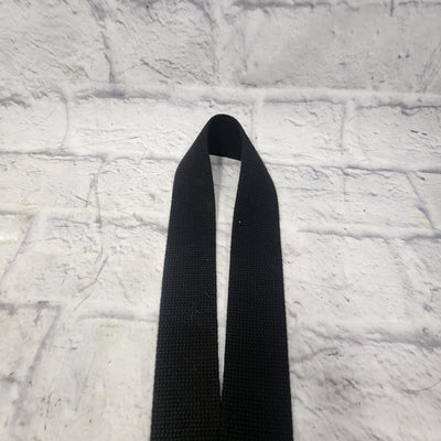 Levy's Black Canvas Guitar Strap with Suede Ends