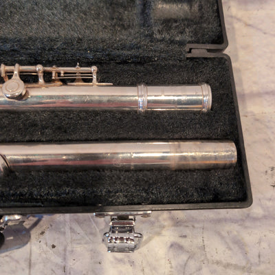 Yamaha Model YFL-385 II Flute Silver Head Open Hole Low B