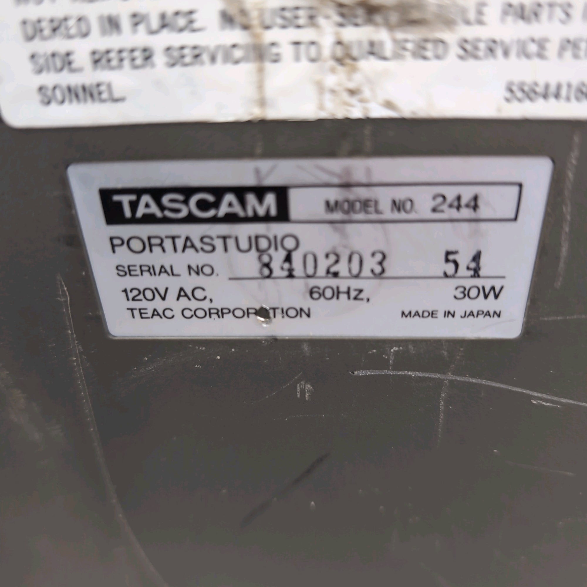 Tascam Portastudio 244 Cassette Multitrack Recorder