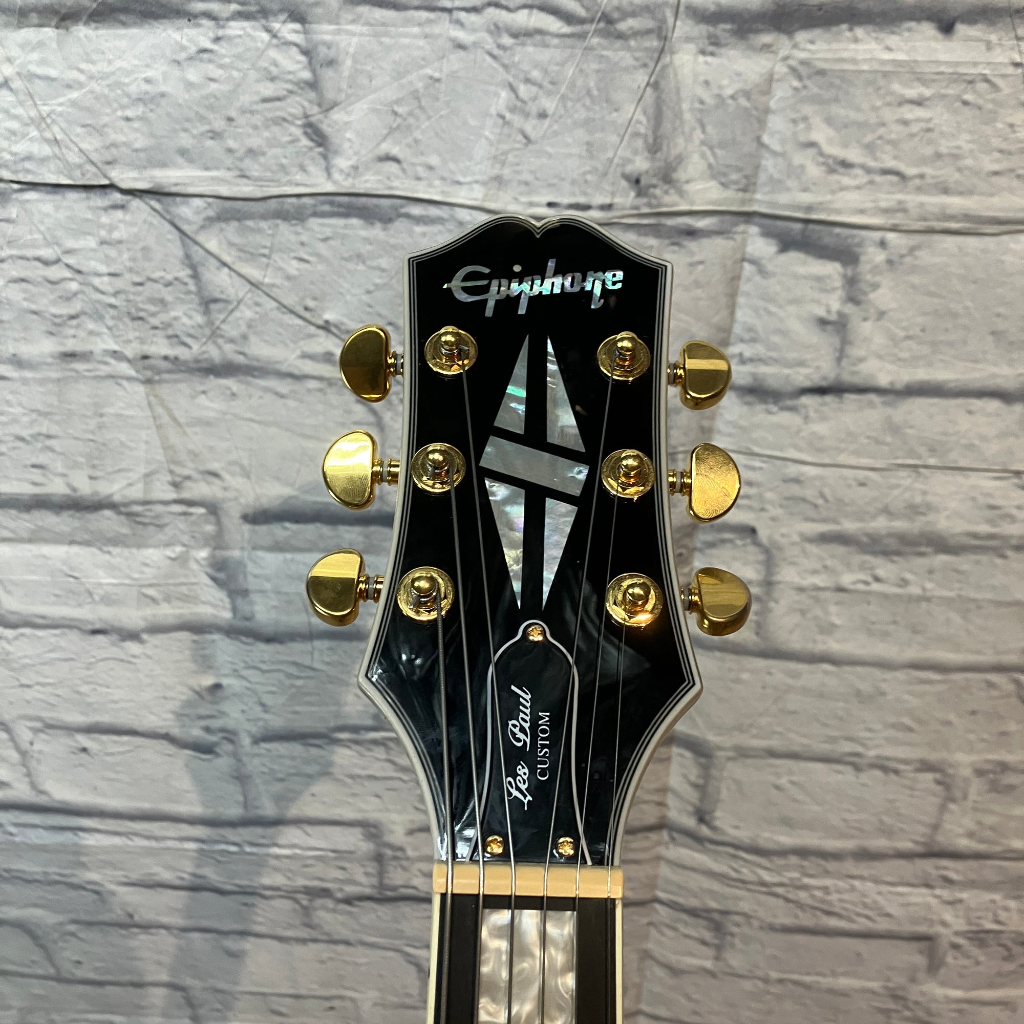Epiphone Les Paul Custom - Black w/ Gold Hardware Electric Guitar