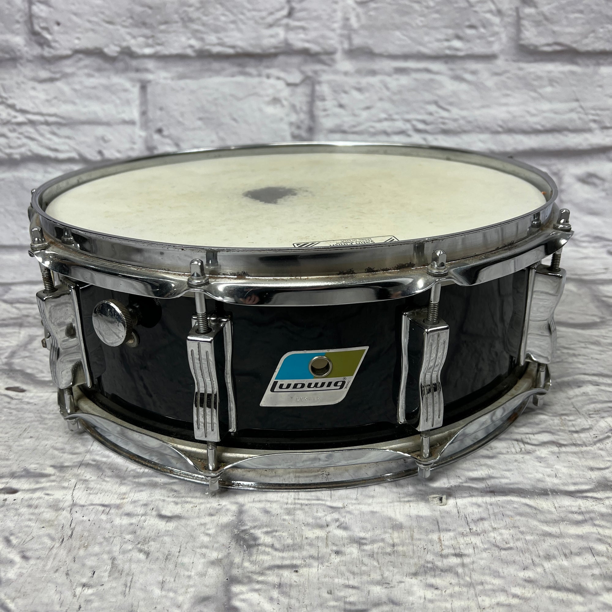 Ludwig Blue Olive Vistalite 12 13 16 22 with 14x5 Snare - Black