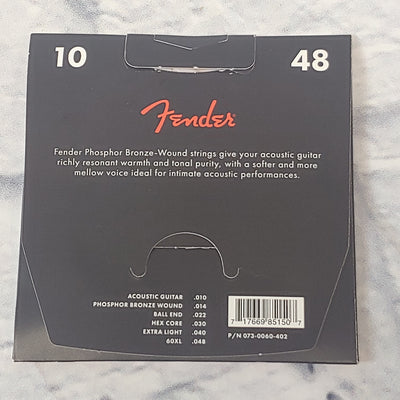 Fender Phosphor Bronze Wound 10-48 Acoustic Guitar Strings