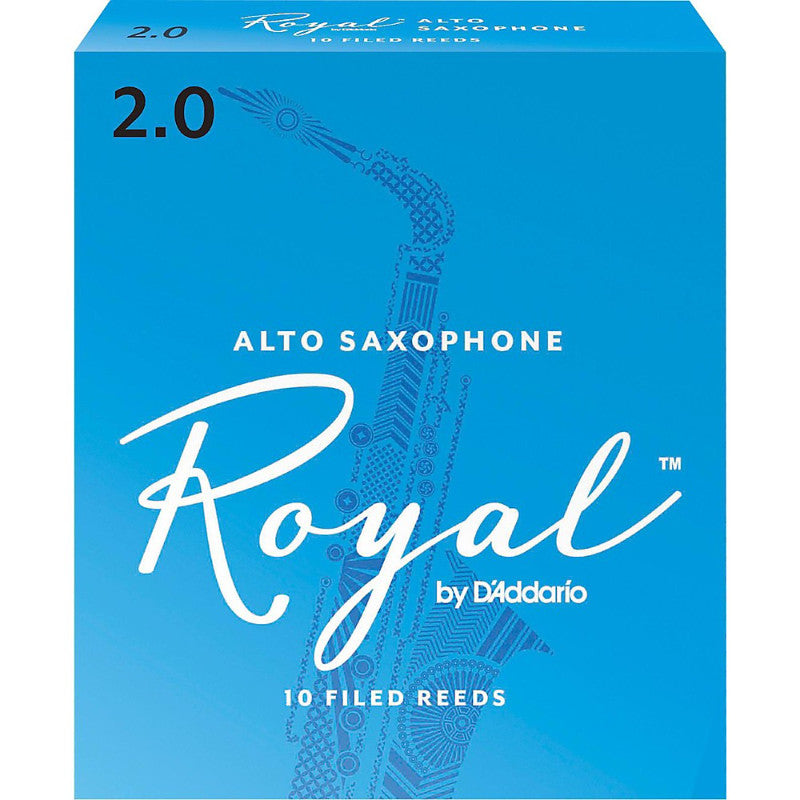 D'addario Rico Royal Alto Saxophone Reeds Strength 2.0 Box of 10