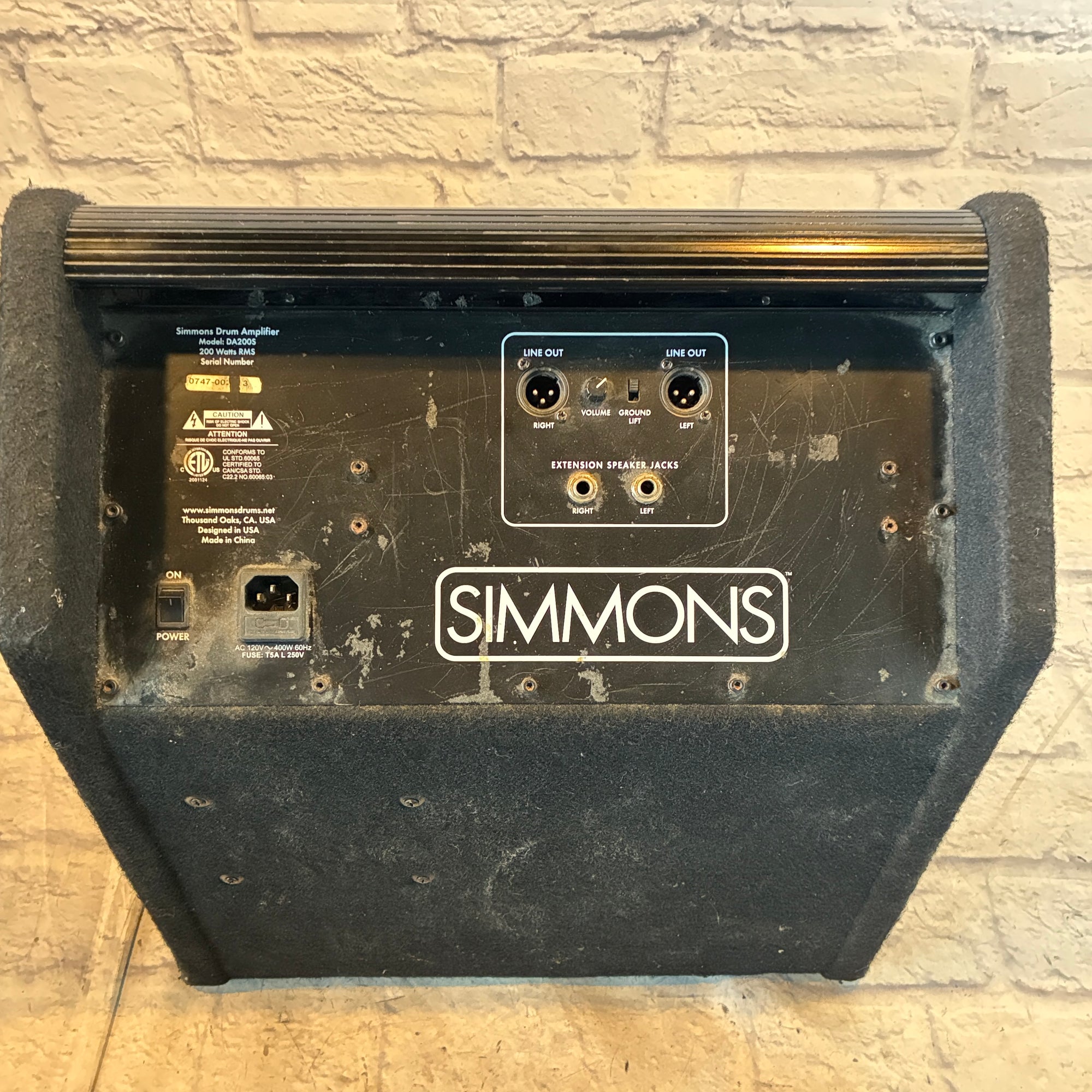 Simmons DA-200S Bass Guitar Combo Amp - NON FUNCTIONAL