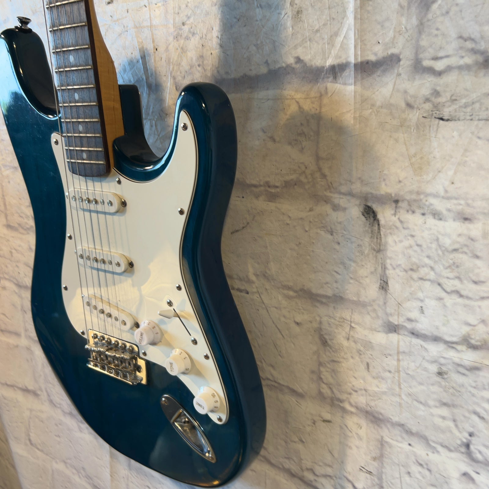 J Reynolds S Style Turquoise Electric Guitar