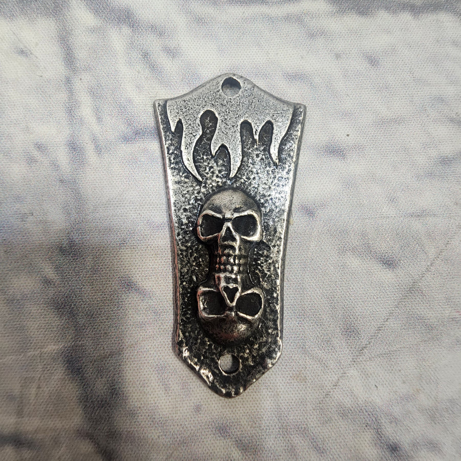 Unknown Double Skull Metal Truss Rod Cover