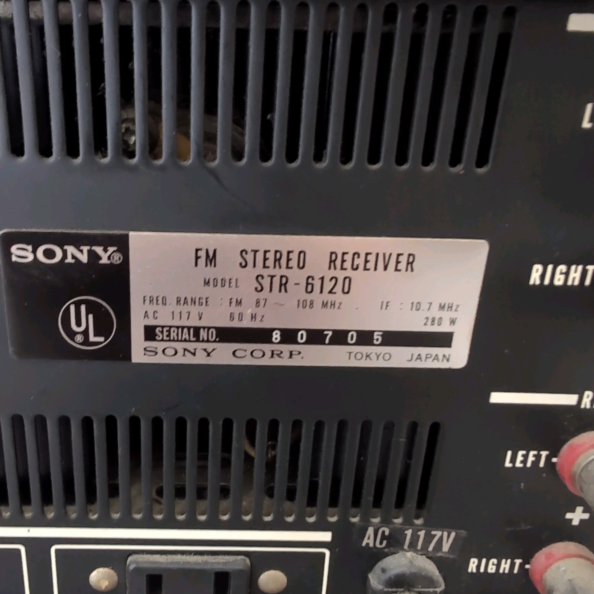 Sony STR-6120 Vintage 1960s Stereo Receiver MIJ - Evolution Sony STR-6120 Vintage 1960s Stereo Receiver MIJ - Evolution