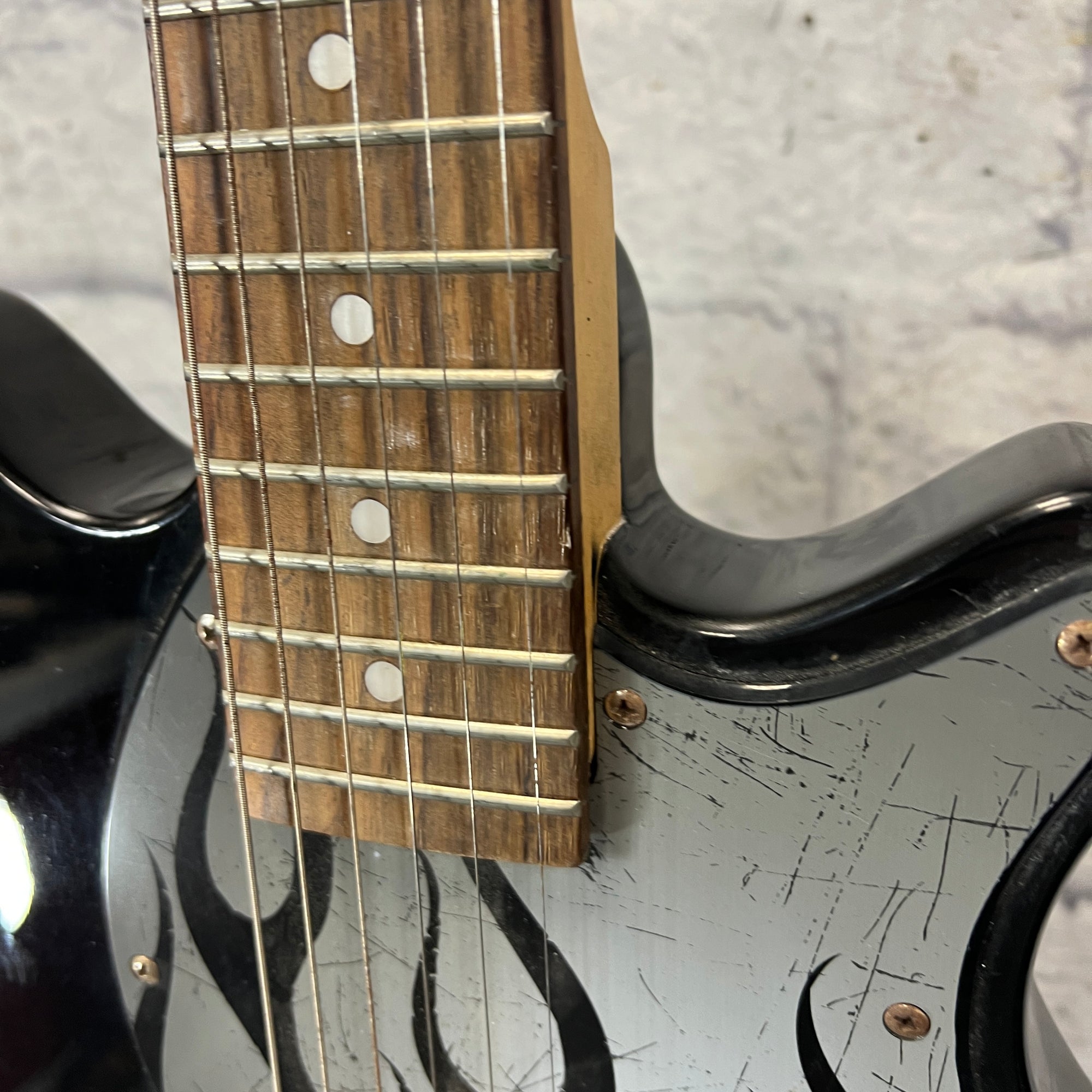 FIRSTACT ファーストアクト ME1980 ストラト ブラック First Act ME1980 Electric Guitar Black With Flames