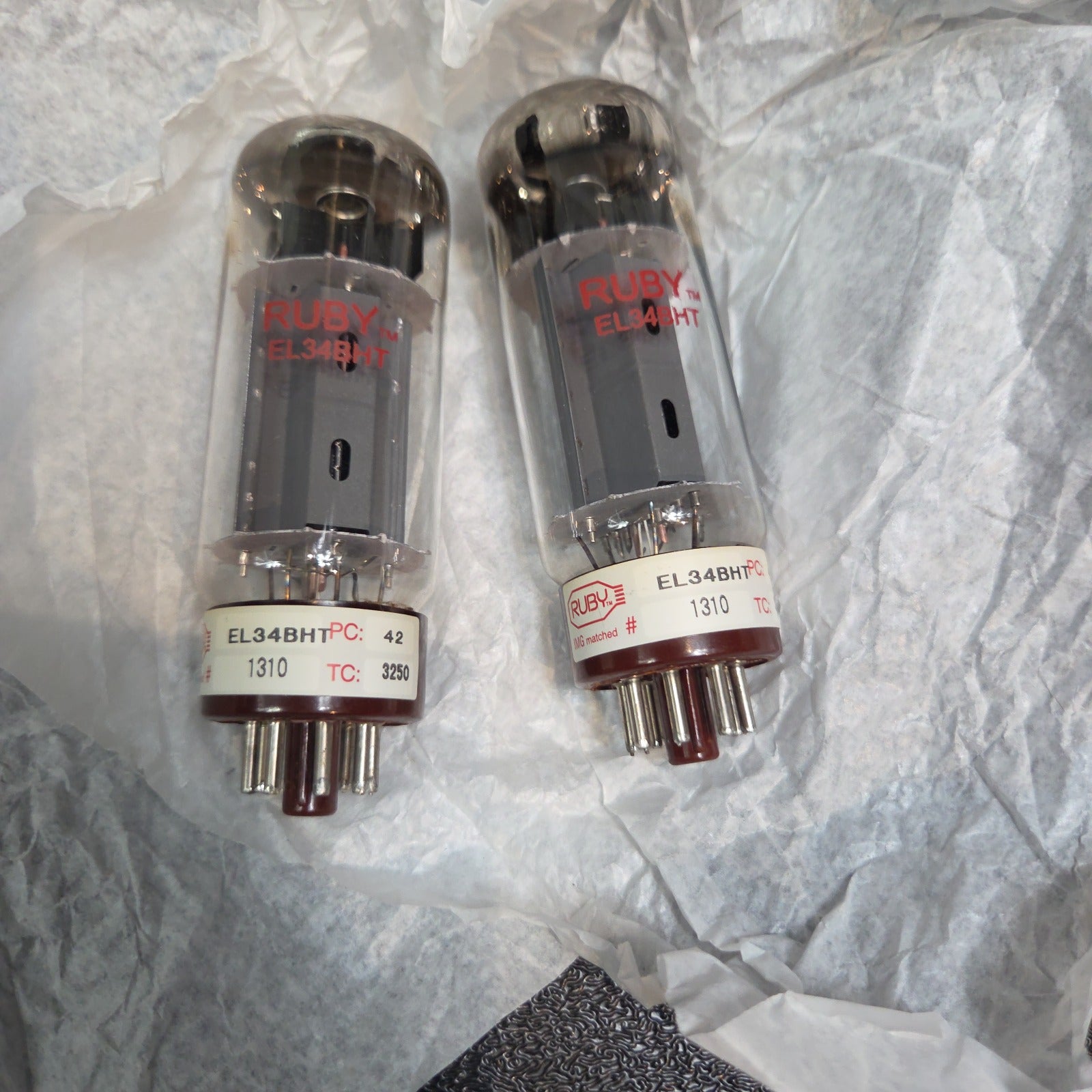 Ruby EL34BHT Pair Amplifier Tubes