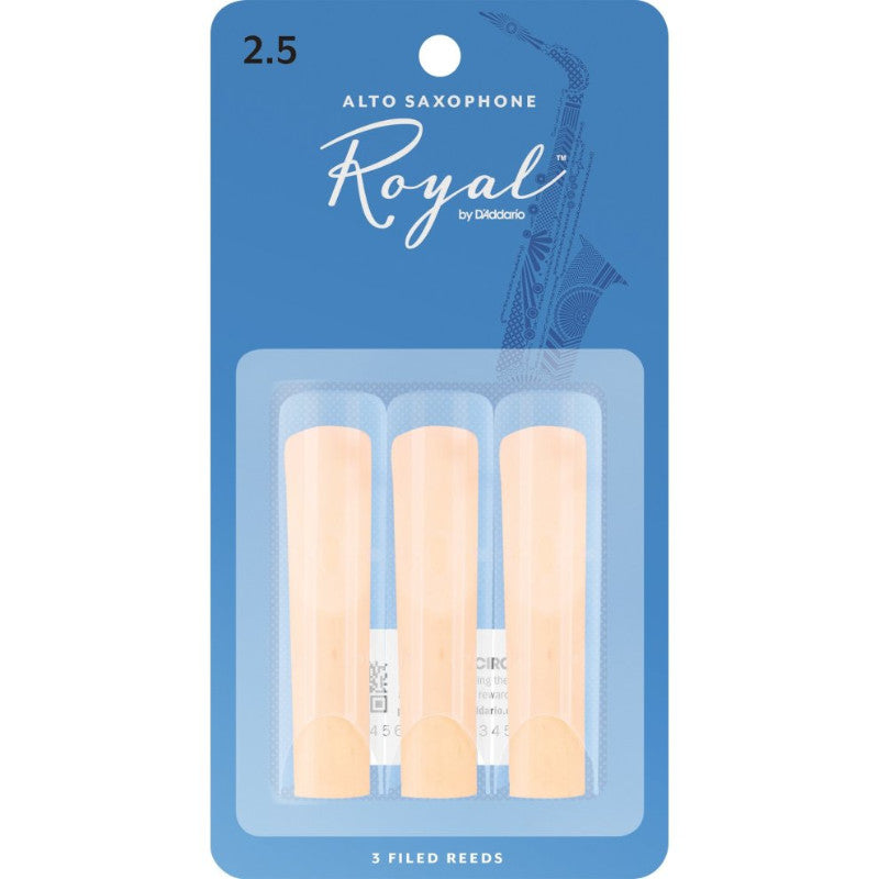 D'Addario Royal Alto Sax Reeds 2.5 3-Pack