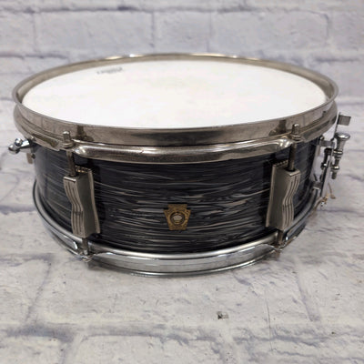 Ludwig Pioneer 5x14" Snare Drum Black Oyster Pearl Keystone Badge Vintage 1964