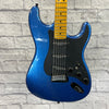 Unknown Partscaster Strat Style Electric Guitar Blue