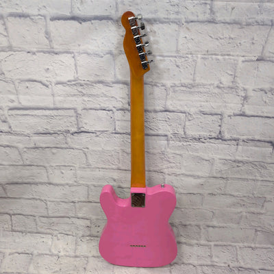 Unknown Pink Paisley Partscaster Tele Electric Guitar