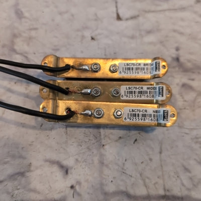 Artec Lipstick Tube Single Coil Guitar Pickup Set Chrome