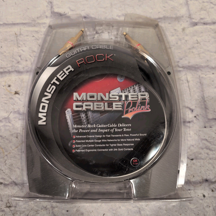 Monster Prolink Rock Guitar Cable 12' Straight to Straight