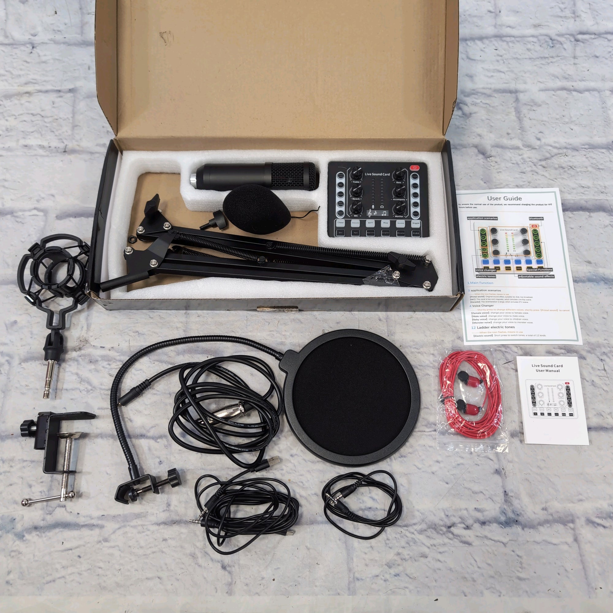 SKTEET Condenser Microphone with Pop Filter and Desk Arm