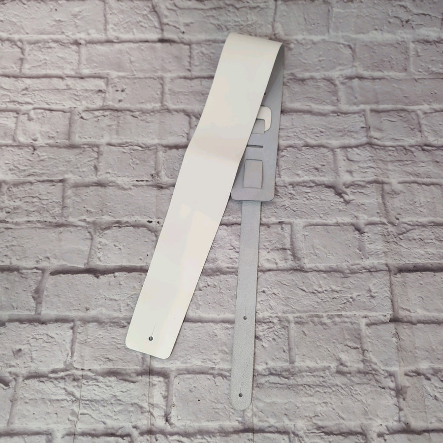 3.5" Wide White Guitar Strap