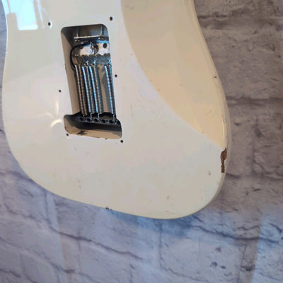 Lotus Strat Copy White 1980s Electric Guitar