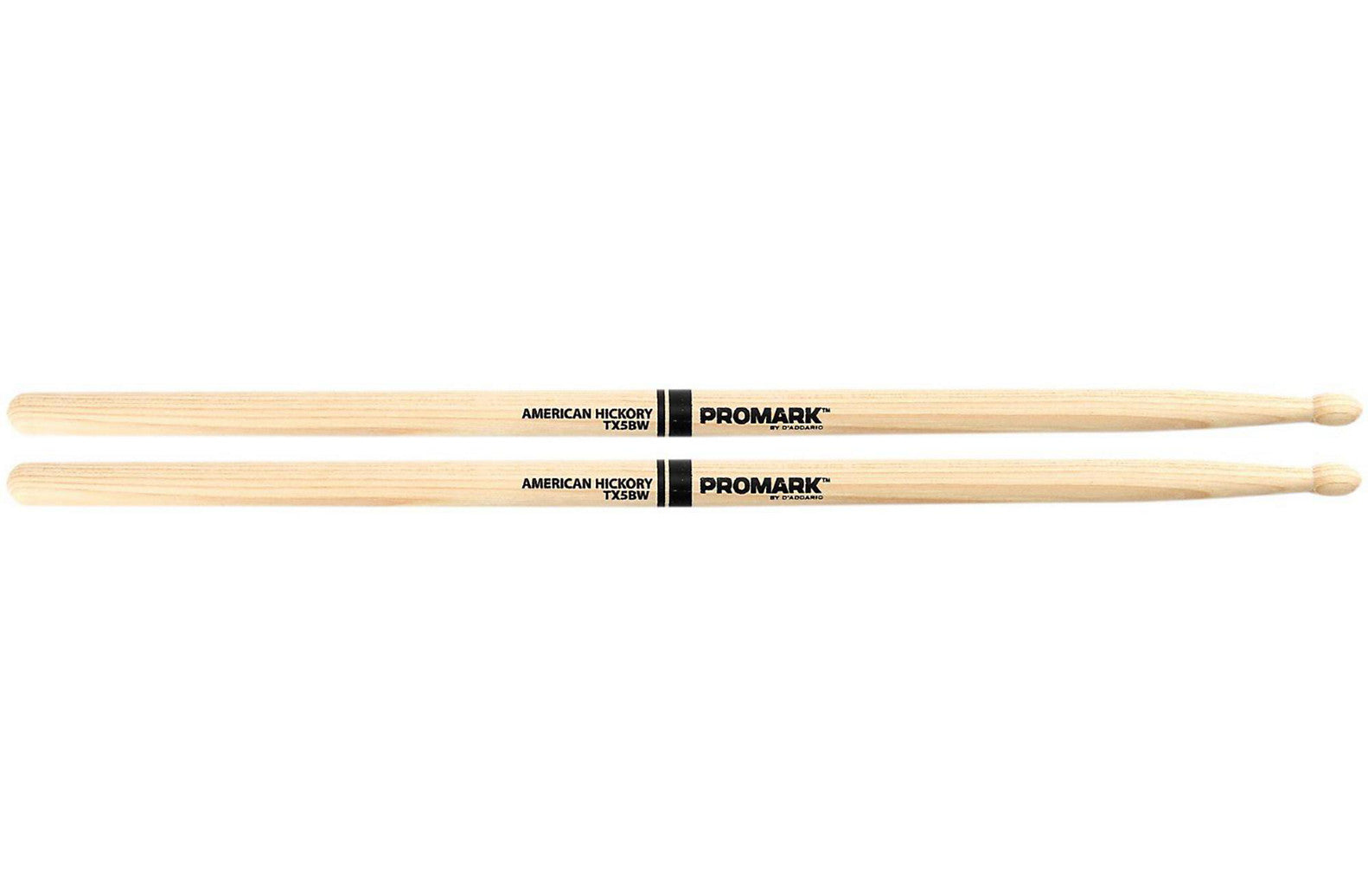 Promark Hickory 5B Wood Tip Drumstick TX5BW