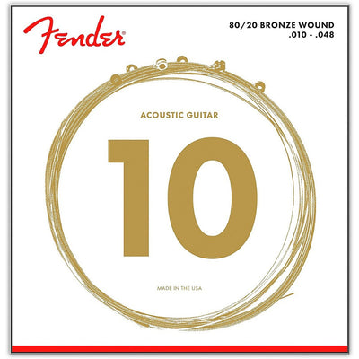 Fender 80/20 Bronze Wound 10-48 Acoustic Guitar Strings