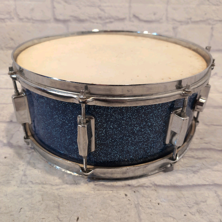 Unknown 14x6 Vintage Blue Sparkle Snare Made in Taiwan
