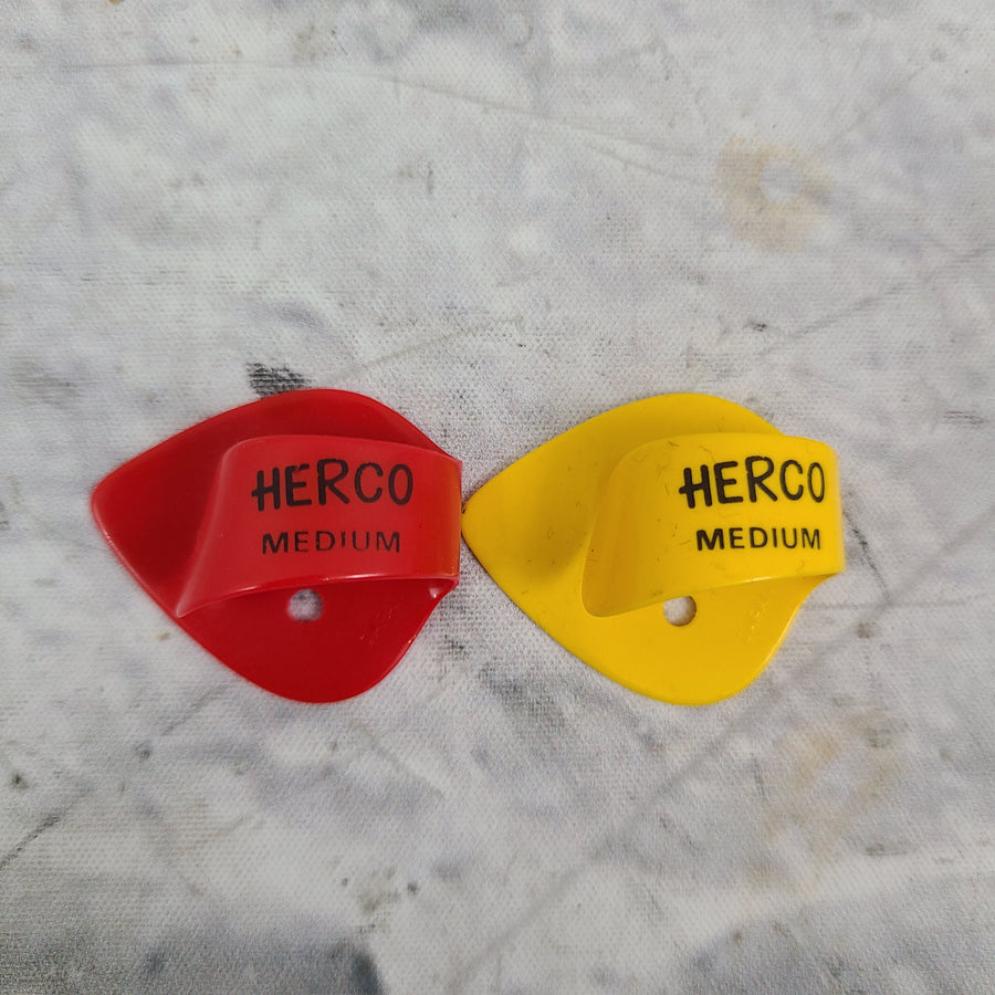 Herco Finger Picks - Medium (2 Pack, Assorted Colors)