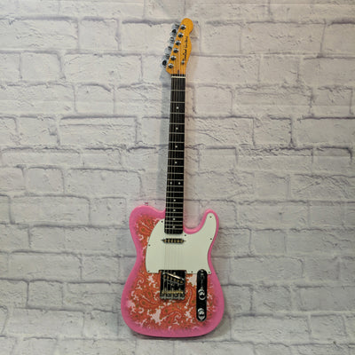 Unknown Pink Paisley Parts Telecaster Electric Guitar