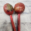 Unknown Red Maracas Pair