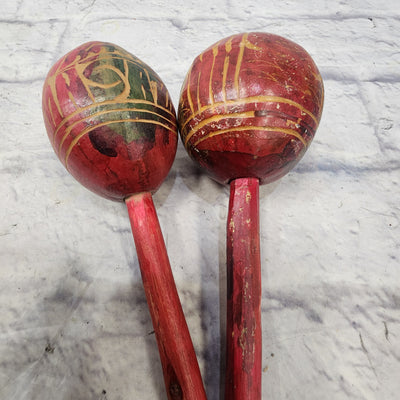 Unknown Red Maracas Pair