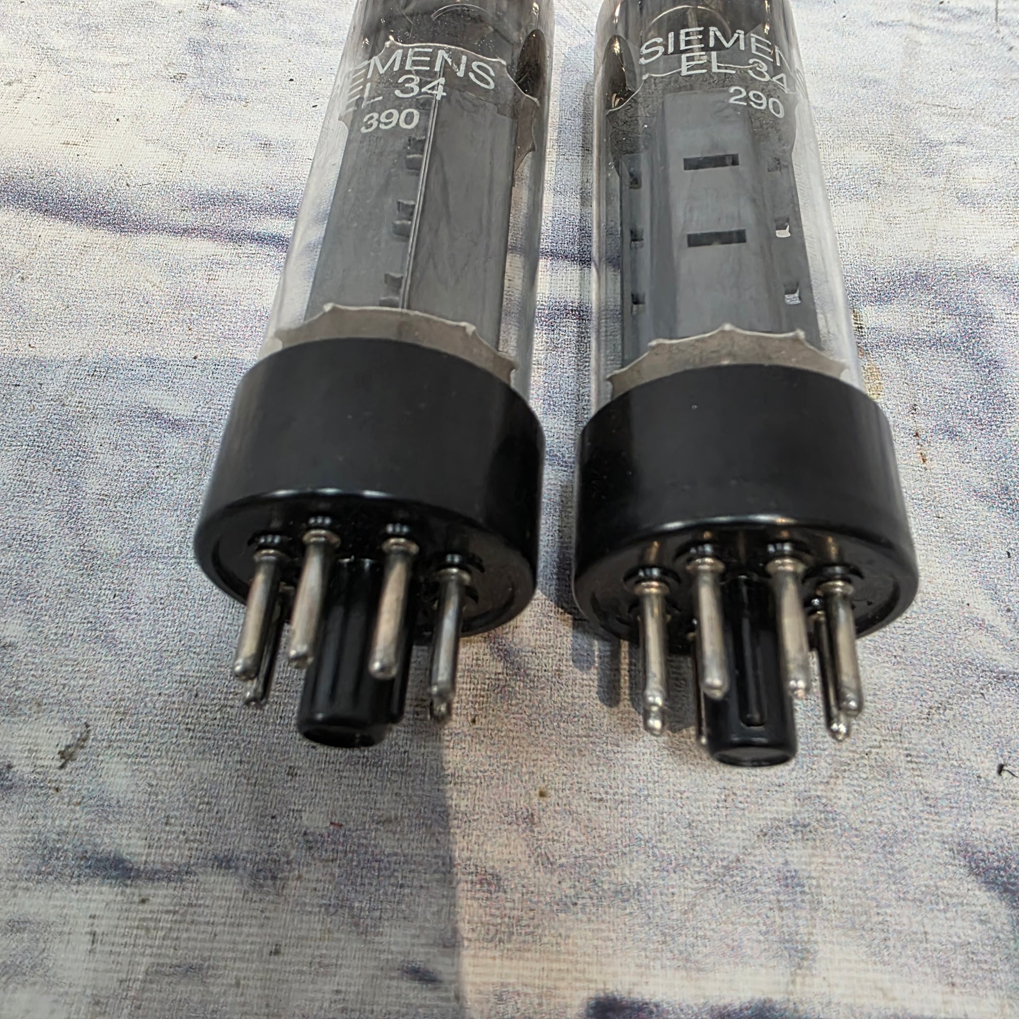Siemens EL34 390 Tube Pair Amplifier Tubes