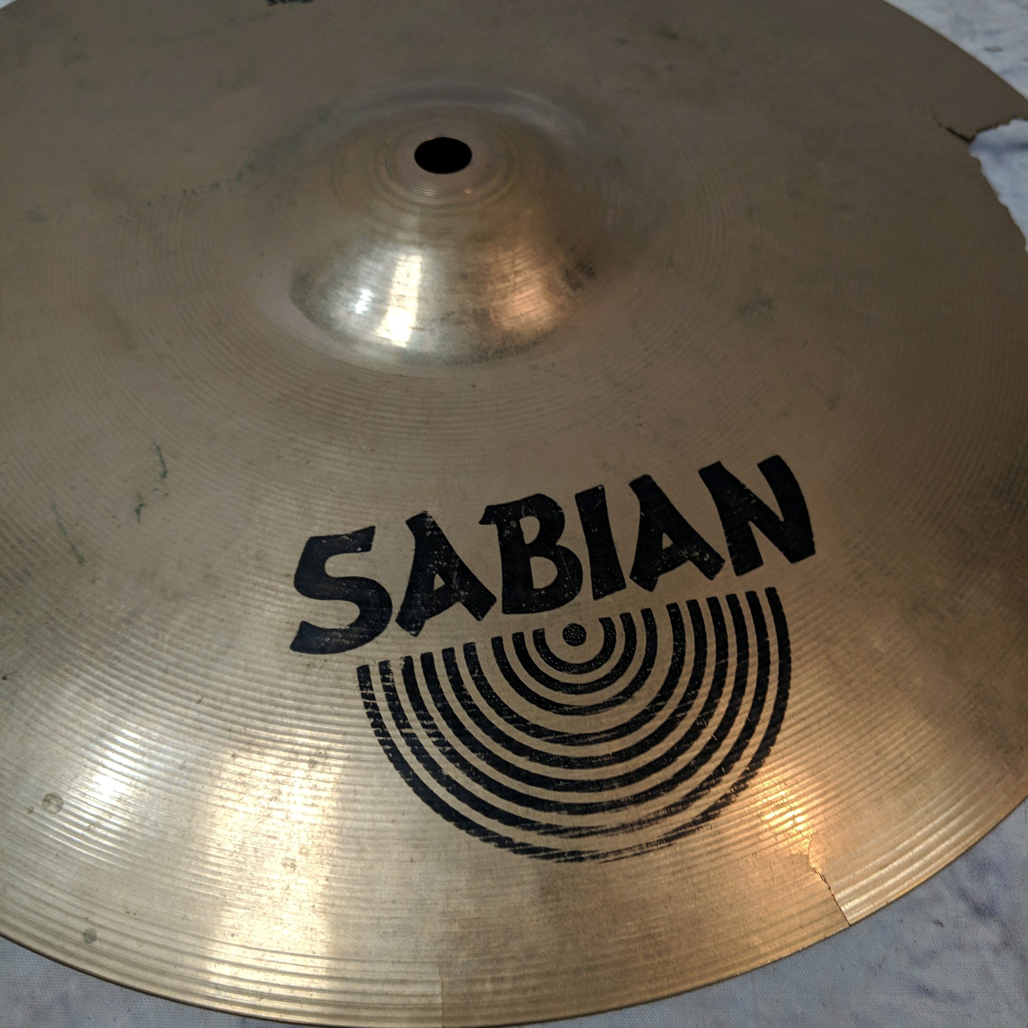 Sabian 14 AAX Stage Hat Top Cymbal Single CRACKED