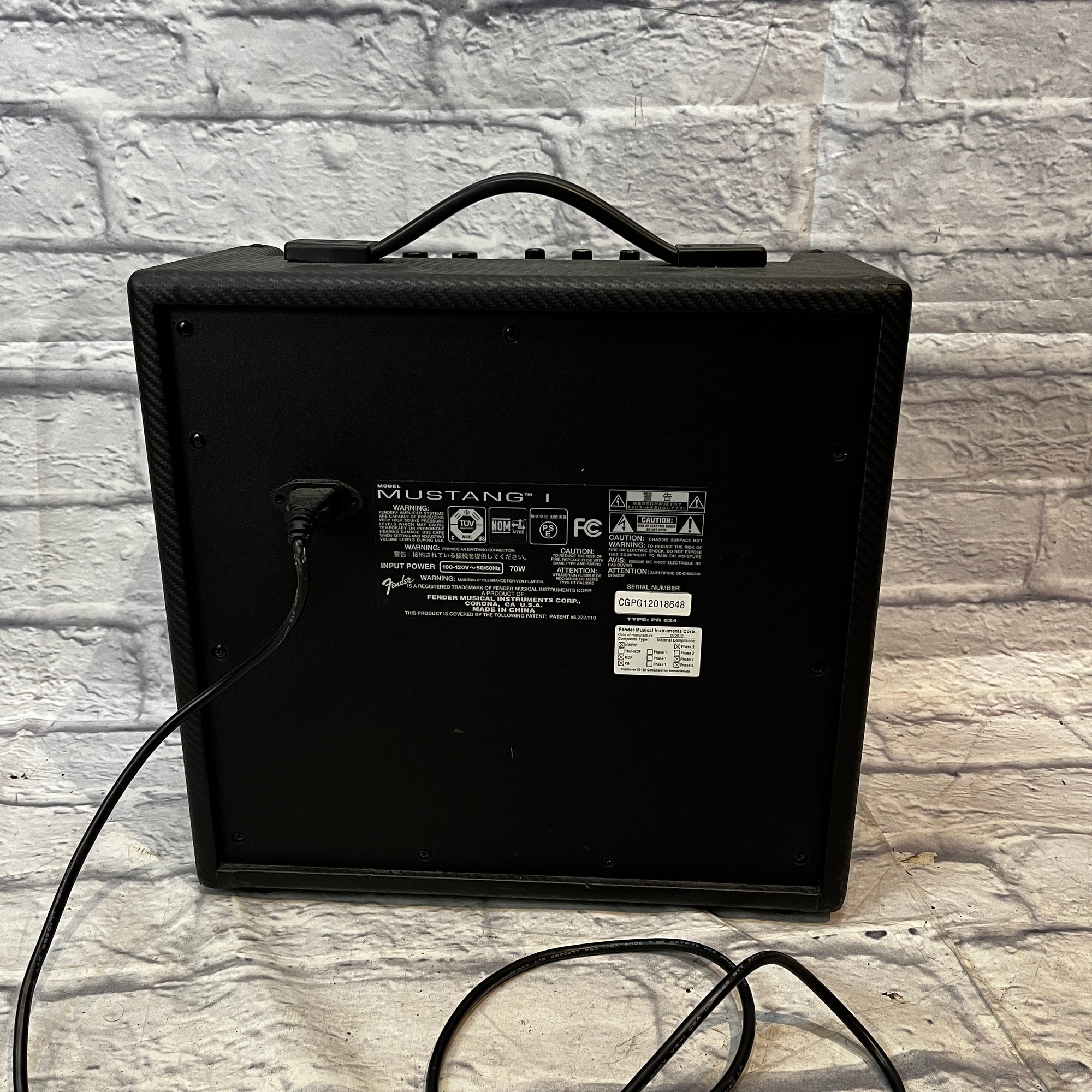 Fender Mustang I 20-Watt 1x8" Modeling Guitar Combo 2012 - Black