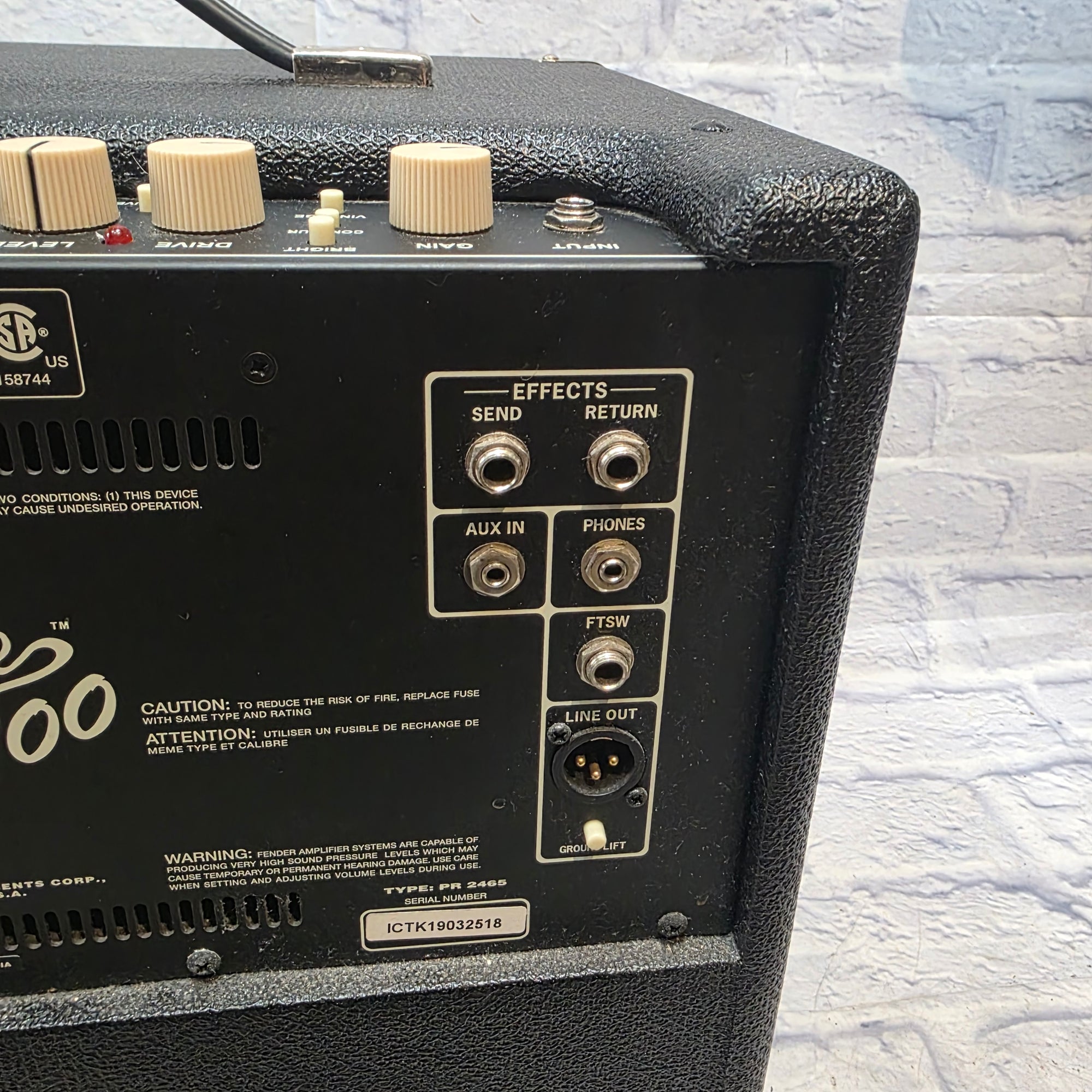 Fender Rumble 100 Bass Guitar Combo Amp