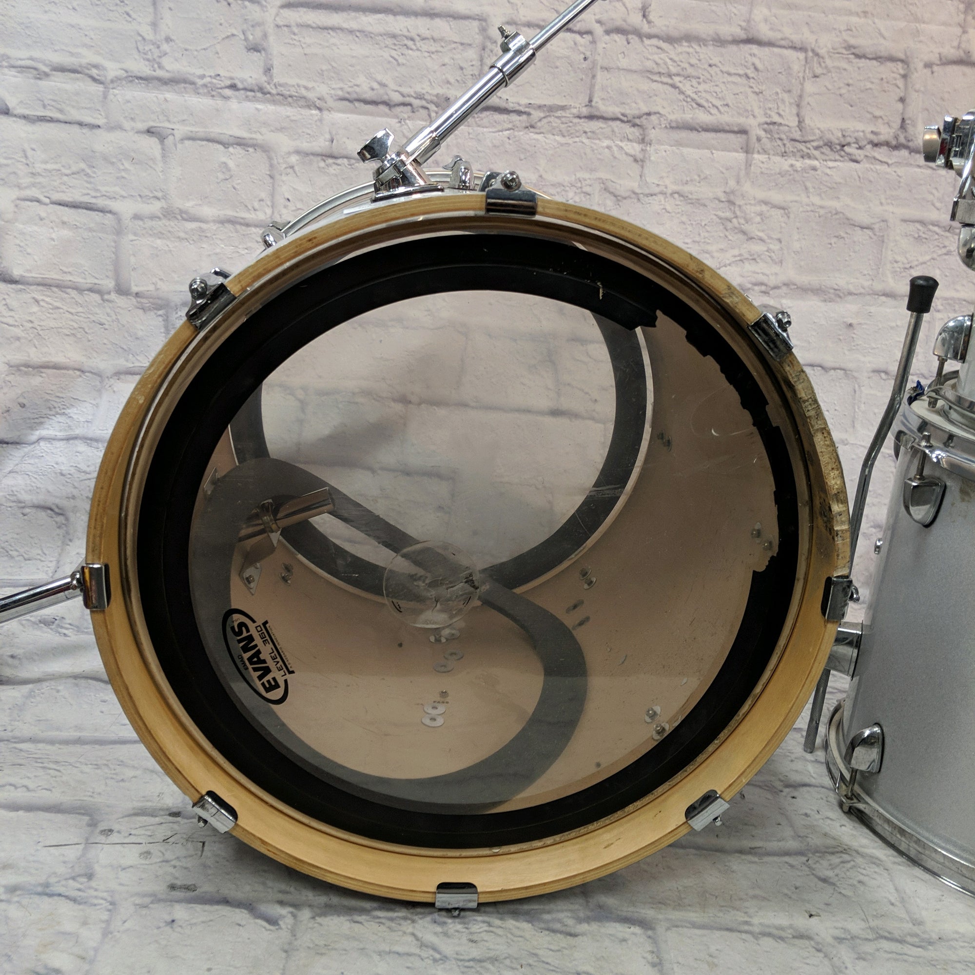 SPL Street Bop Birch Ply 3 Piece Shell Pack Silver Metallic  Drum Kit