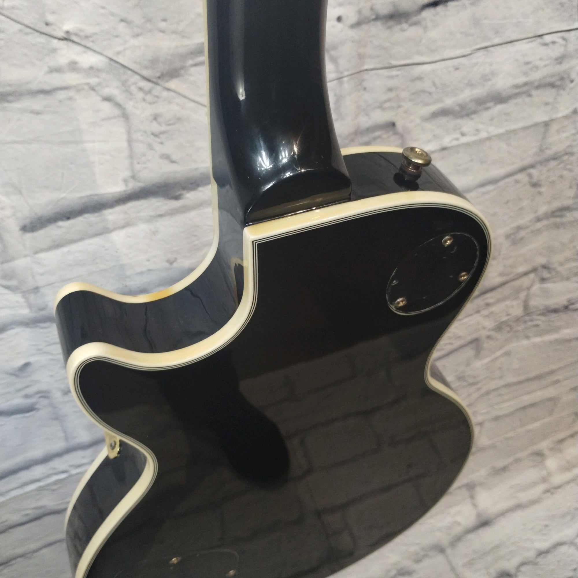 Unknown Ebony Les Paul Custom Style Guitar