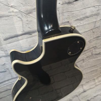 Unknown Ebony Les Paul Custom Style Guitar