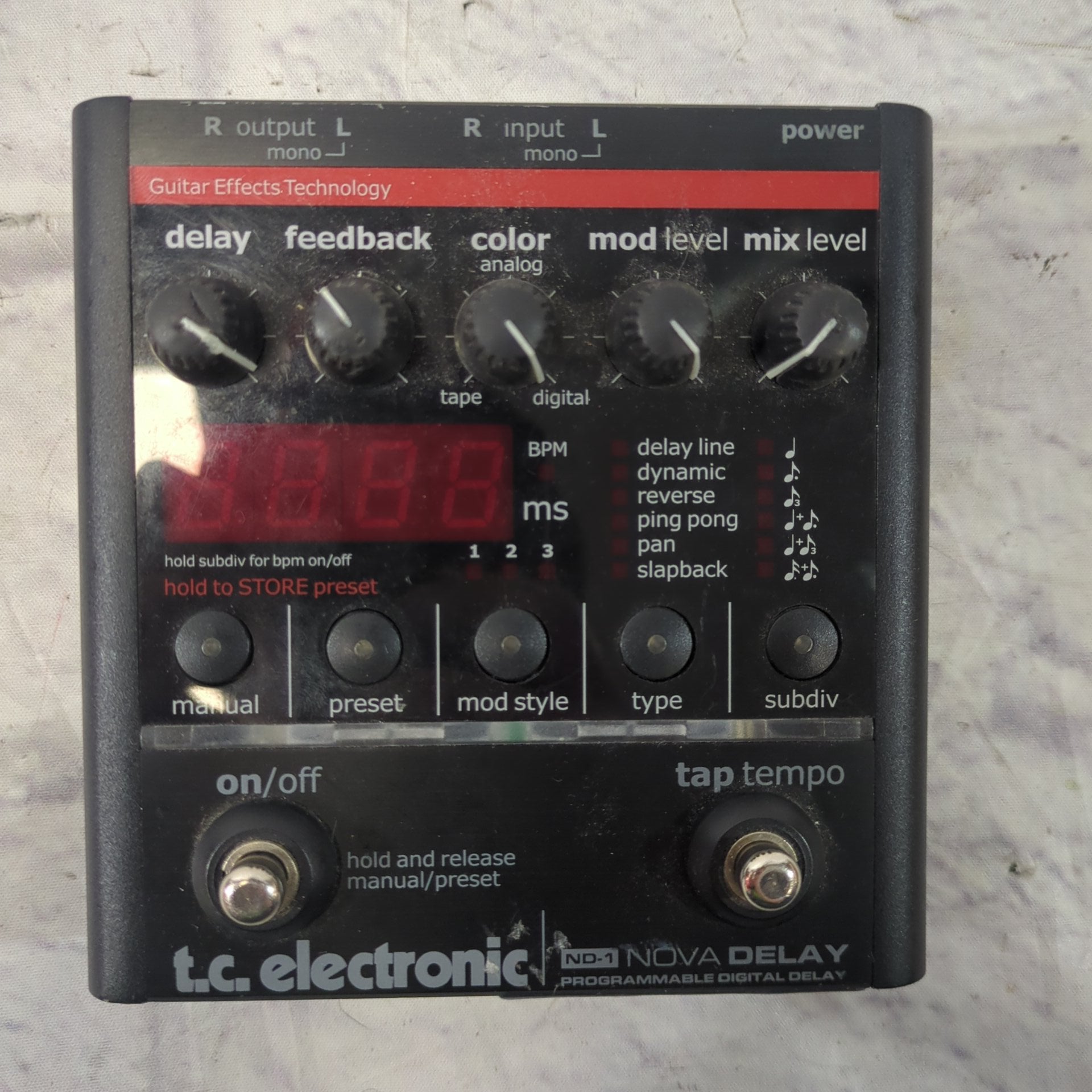 TC Electronic ND-1 Nova Programmable Digital Delay Pedal