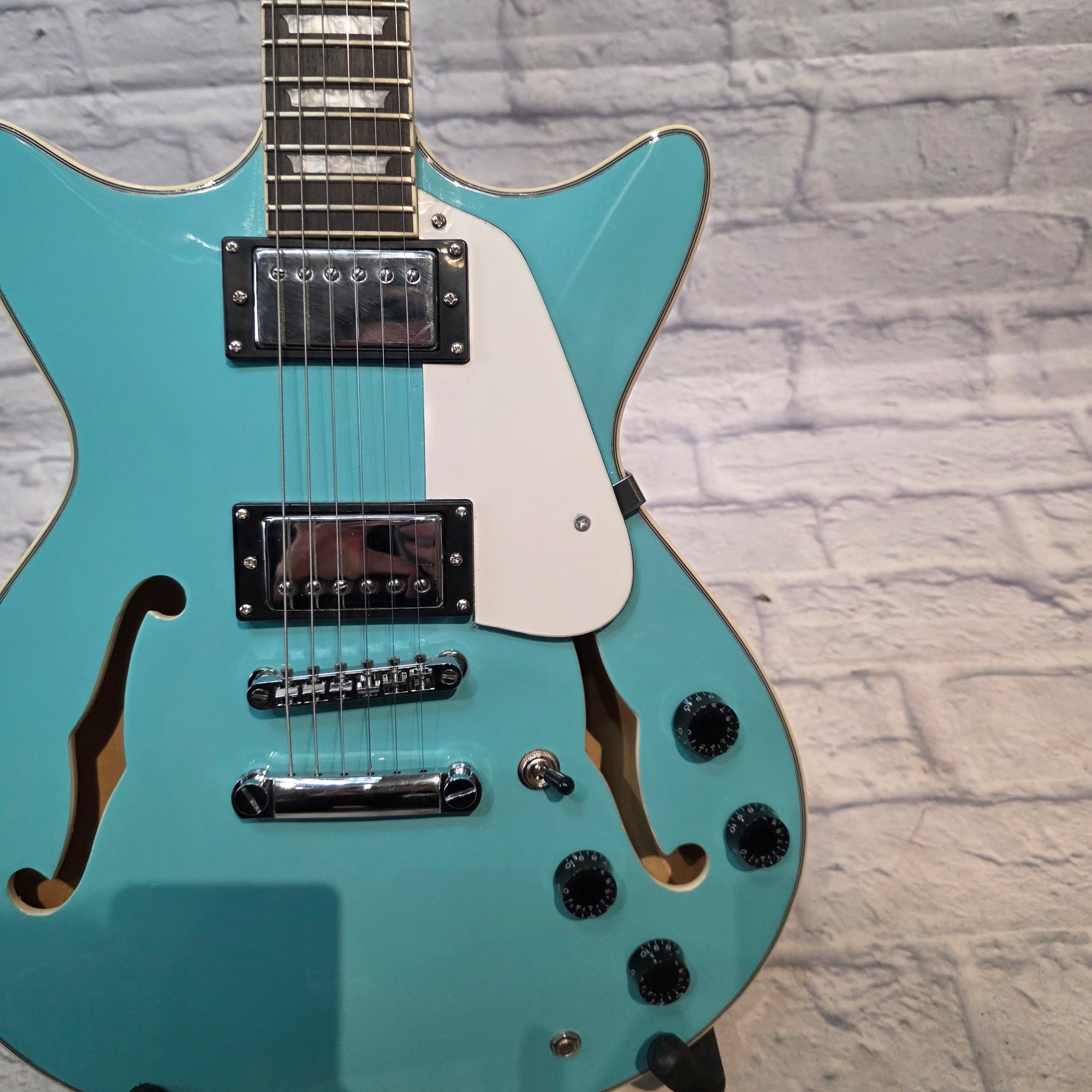 Rafferty Guitars Aqua Semi-Hallow Electric Guitar