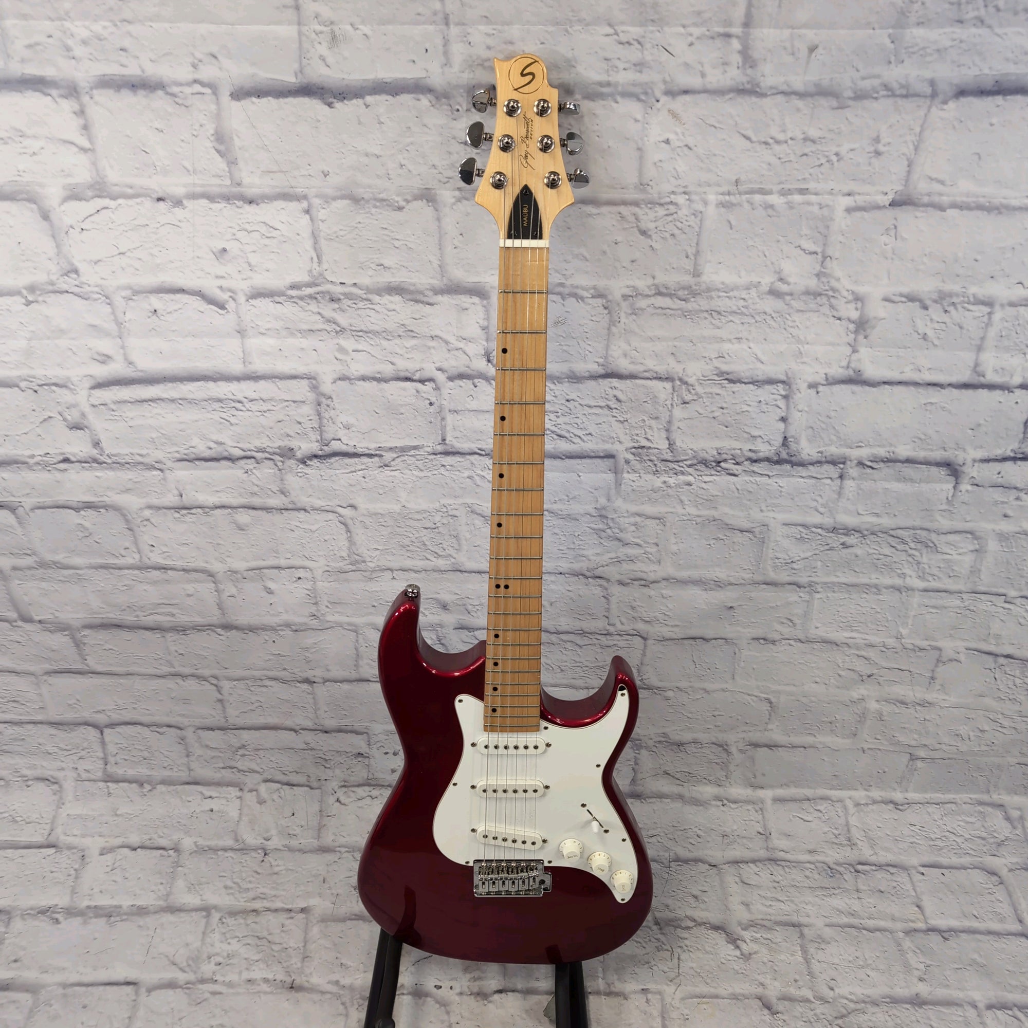 Samick Malibu Strat Style Candy Red Electric Guitar